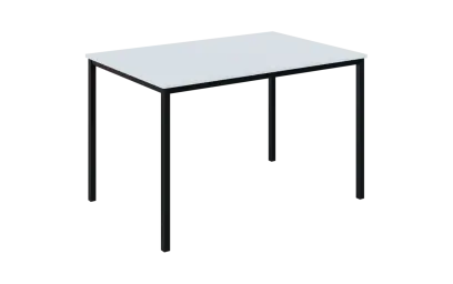 JPT 120 Jídelní stůl 1200 x 800 mm, deska bílá / podnož černá